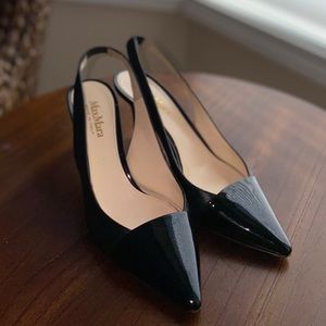 MaxMara Slingback Pumps in Black 36.5
